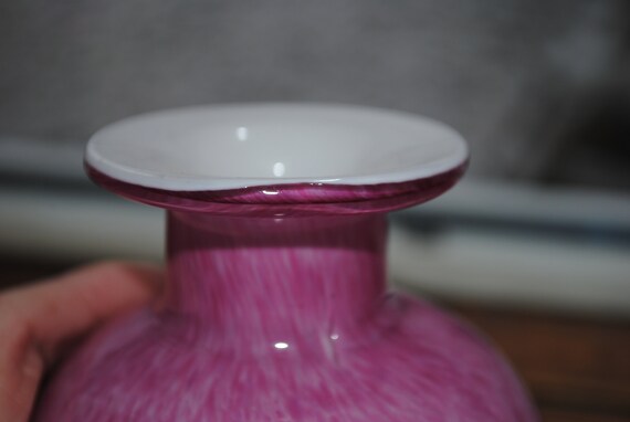 Art Glass Encased Clear, Pink and White Perfume D… - image 6