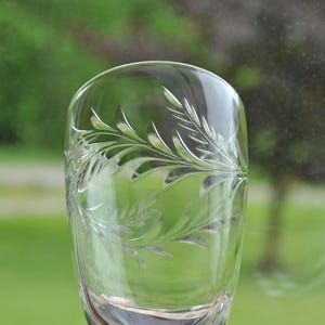 Tiffin - Franciscan 2 Chantilly Juice Goblets Hand Blown Cut Crystal