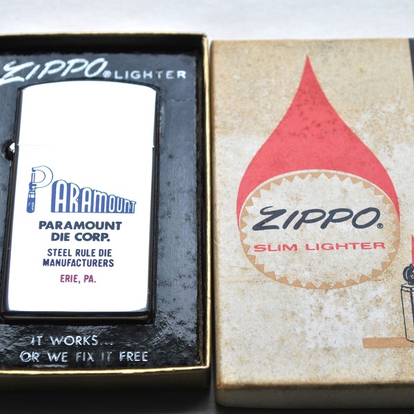 Zippo Paramount Die Corp Lighter Advertising Made in Bradford PA.