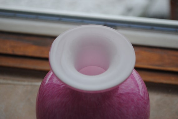 Art Glass Encased Clear, Pink and White Perfume D… - image 7