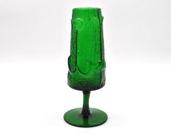 Stelvia Wayne Husted Antiqua Emerald Green Pedestal Vase Made in Italy