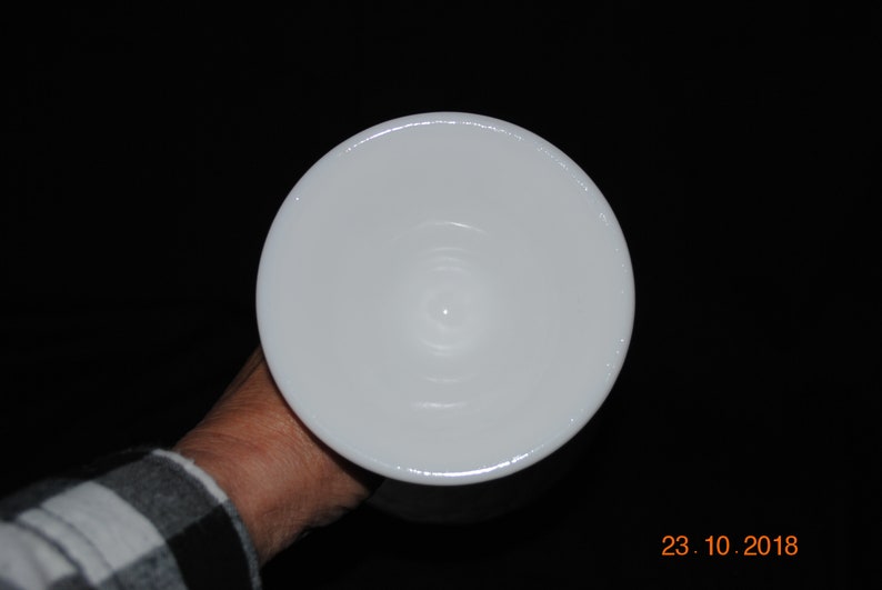 Indiana Glass Milk Glass Duette Diamond Quilted Round Pedestal Compote Planter