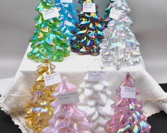 Mosser Glass 7 7/8 Inch Tree Your Choice of 9 Different Colored Carnival