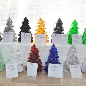 Mosser Glass Tree Figurine: 13 Colors (2.75")