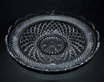 Anchor Hocking Clear Glass Wexford  14" Shallow Fruit Bowl