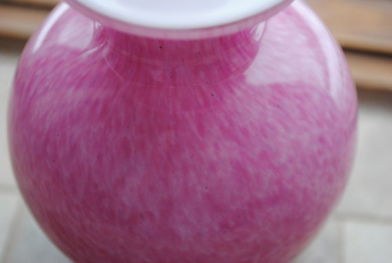 Art Glass Encased Clear, Pink and White Perfume D… - image 3