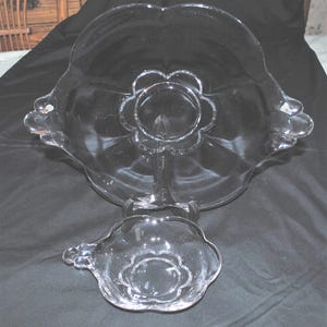 DUNCAN & MILLER 2 Handled Plate/Platter and 6&quot; Nappy in The Canterbury Pattern