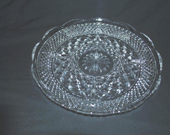 Anchor Hocking Wexford 5 Section Relish Dish Diamond Scalloped Edge