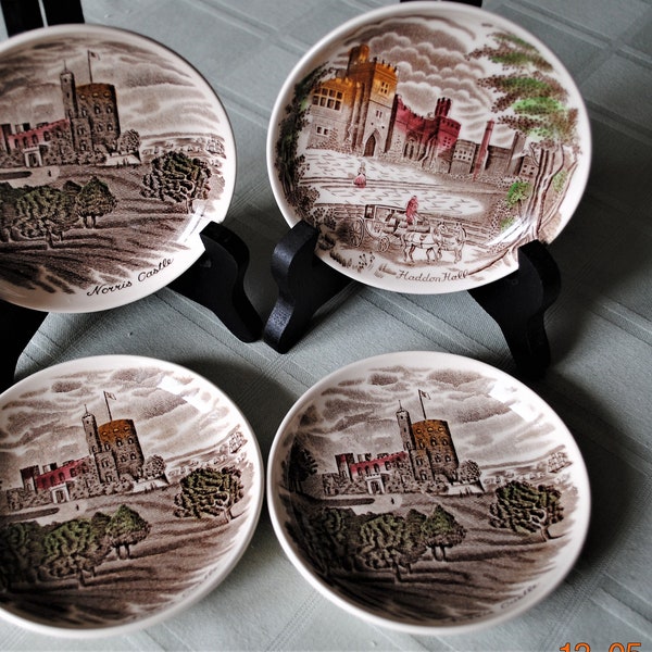 Johnson Brothers Norris Castle Coasters  and 1 Haddon Hall in The Old Britain Castle in The Multi Brown
