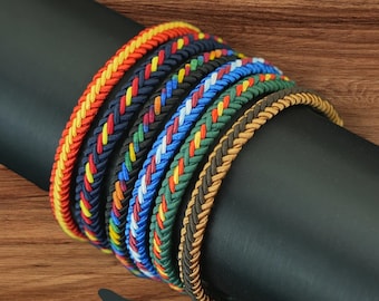 Handmade Braided String Couple Bracelet, Matching Wristbands