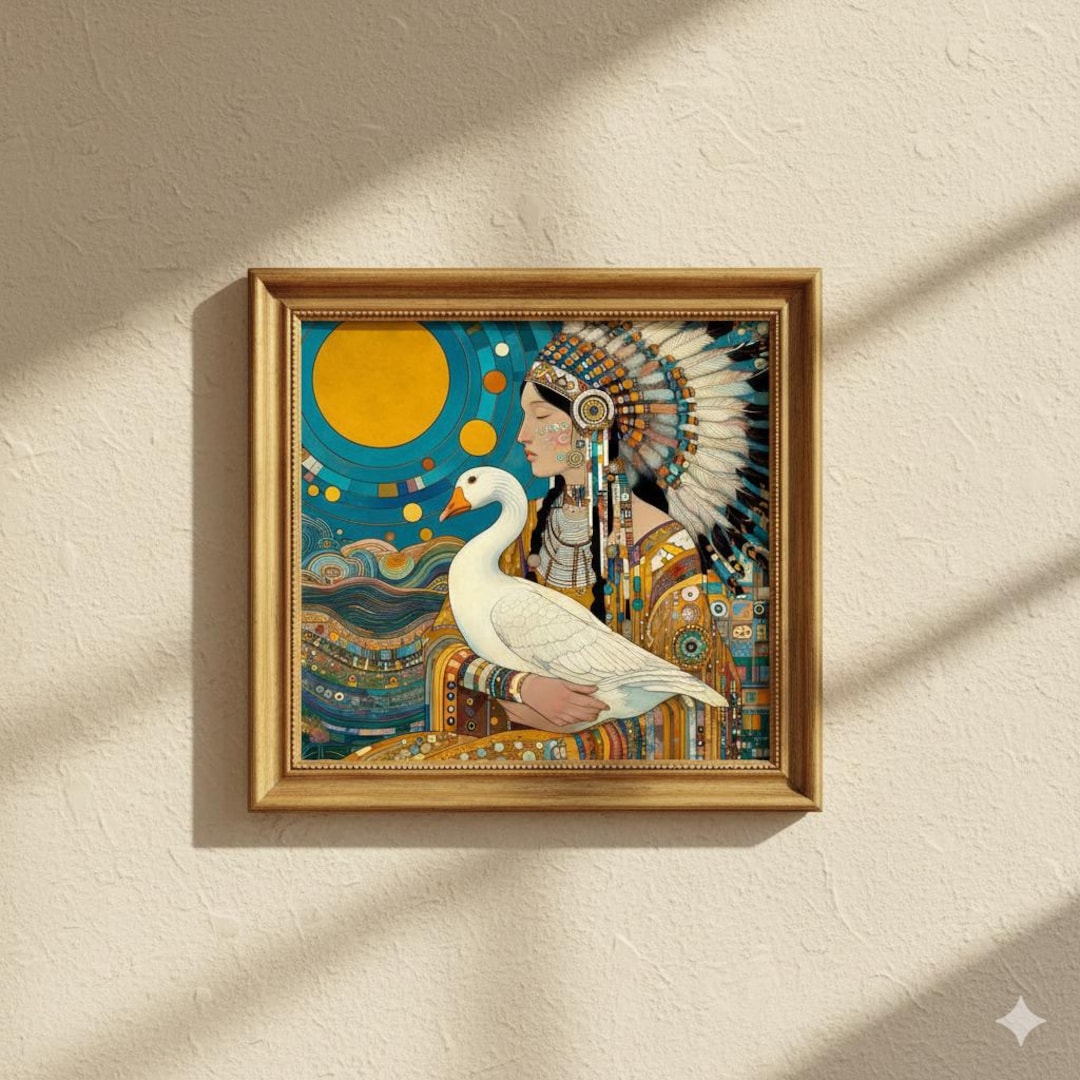 Native American Spirit Animal Art Print, Otter Totem Illustration With ...