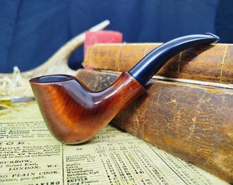 Smoking Pipe Wooden - Hand Carved Pear Wood, Unique Gift for Men, Handmade, Classic Design, Collectible Series