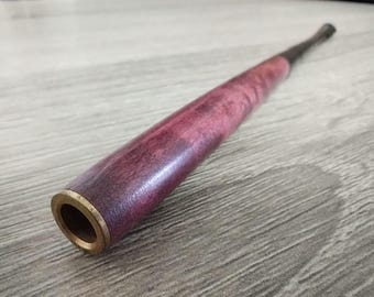 Sleek Handcrafted Wooden Cigarette Holder 19cm – Elegant Ø6mm Mouthpiece with Brass Tip, Perfect Gift for a Loved One