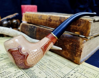 Wooden Tobacco Smoking Pipe, Collectible series - Hand crafted from solid wood