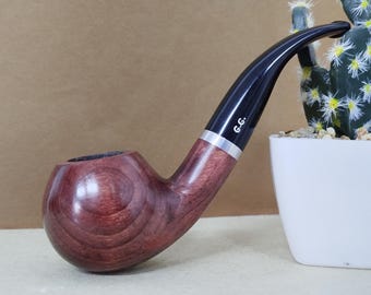 Wooden Tobacco Smoking Pipe - Apple shape, Hand Carved, Handmade pipe