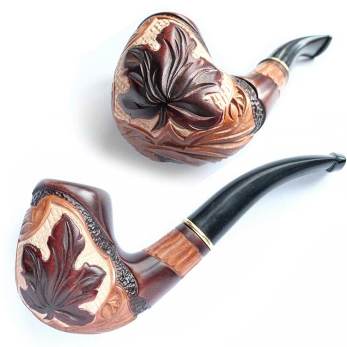 Wooden Tobacco Smoking Pipe Canadian Hand carved Smoking Etsy