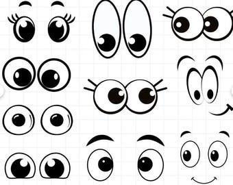 Paquete SVG de caras kawaii, imágenes prediseñadas de emojis de anime (descarga para uso comercial)