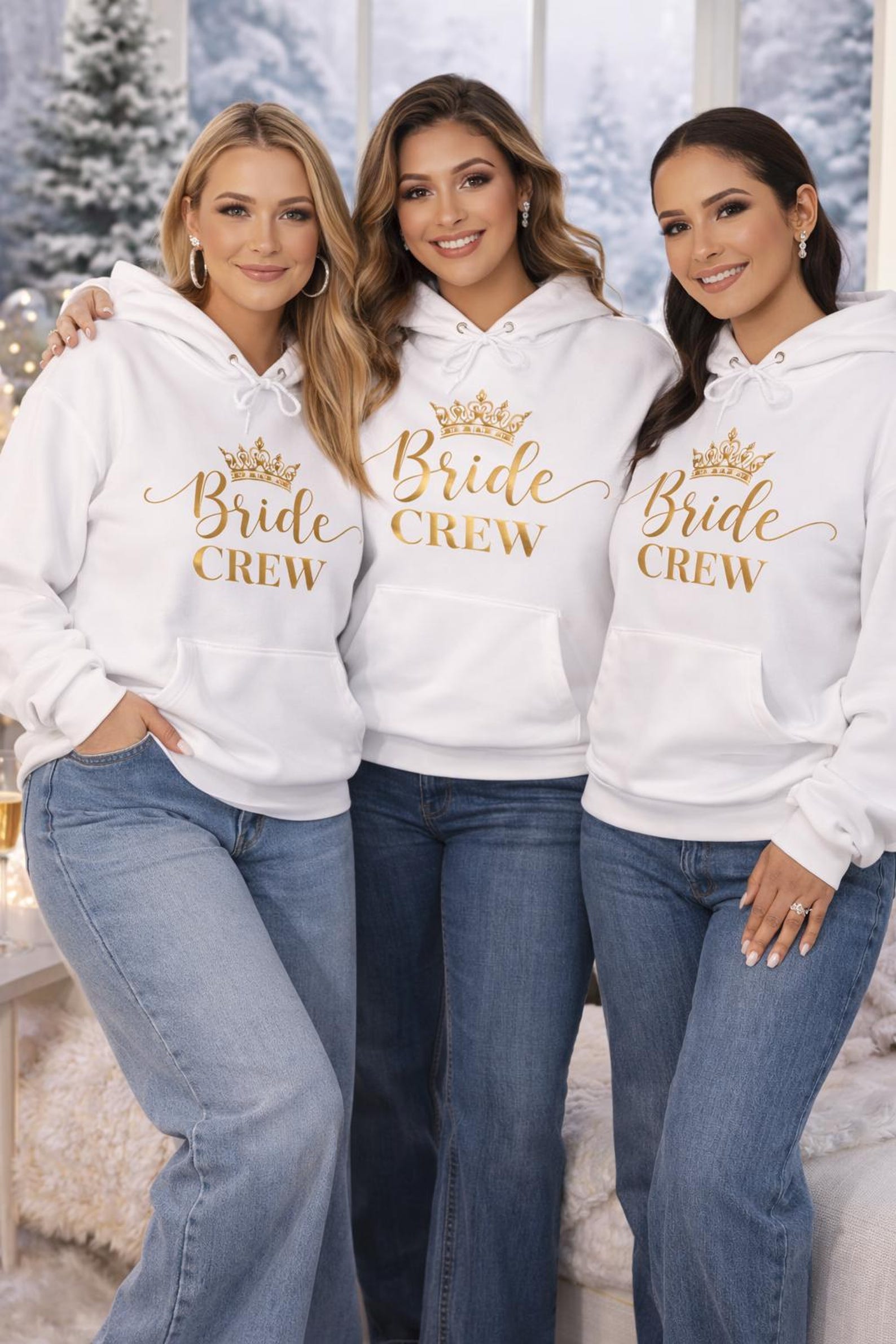 Bride Crew Hoodie | Bachelorette Party Sweatshirt | Bridal Shower Gift ...