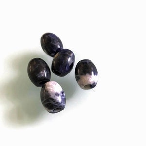 Boho Dread Barrel Bead, Dreadlock Sodalite GemstoneDread Accessories Dread Jewelry image 2