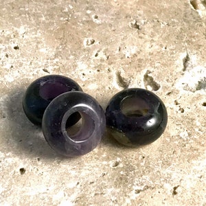 Boho Dread Bead Set, Dreadlock Gemstone Amethyst, Rose Quartz, Tiger Eye, Agate, Large Hole Dread Accessories Dread Jewelry image 7