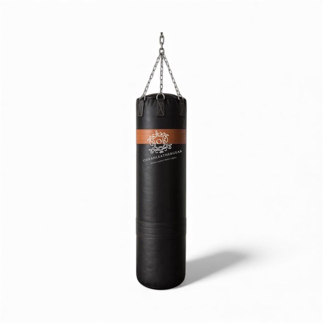 Boxing Blocks Shell Vintage Black Punching Bag (unfilled) – Retro Heavy Bag Shell for ...