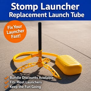 Foam Rocket Launcher Replacement Launch Tube | Compatible Launch Stand Part | Outdoor Rocket Toy Replacement