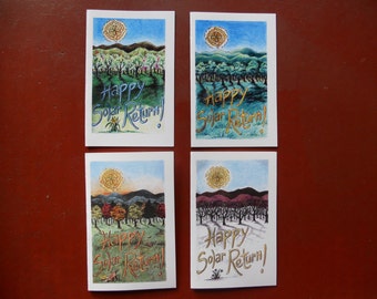 Seasonal Birthday Cards ("Solar Return") - 8 card set