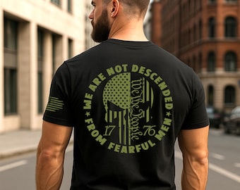 T-shirt patriottische schedel • We The People 1776, cadeau voor veteranen