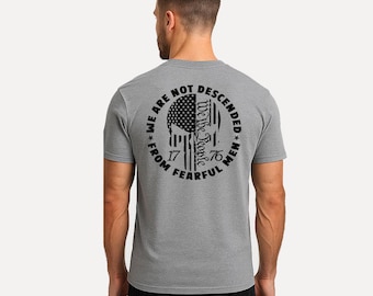Camiseta Patriótica com Caveira • Nós, o Povo 1776, Presente para Veteranos