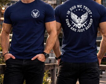 Patriotic Eagle Graphic Tee - In God We Trust - 2A Shirt