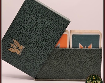 Fenwick Vintage Playing Cards Set – Double Deck in Original Green Box – Mid 20th Century