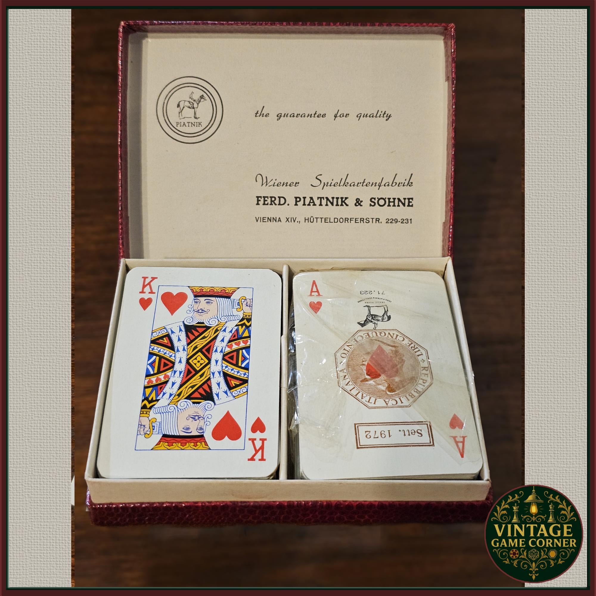 Jeu De Cartomancie Piatnik N°1904 – 32 Cartes – Jeu De La Fortune Très Fin – Occasion