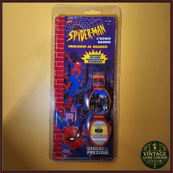 Vintage 1996 Spider-Man Quartz Watch Micro Playset – Giochi Preziosi MISB