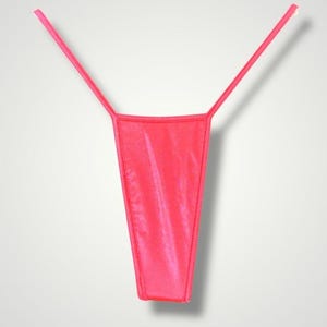 Y2K G-String Micro-Thong Bottom – Deadstock USA-Made Skimpy Micro T-String Shimmer Panty Lined - Exotic Festival