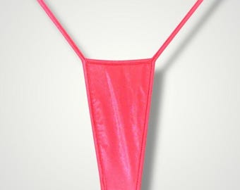 Y2K G-String Micro-Thong Bottom – Deadstock USA-Made Skimpy Micro T-String Shimmer Panty Lined - Exotic Festival
