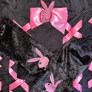 Conjunto de disfraz de cosplay de gatita sexy de la marca Playboy Y2K genuino imagen 8