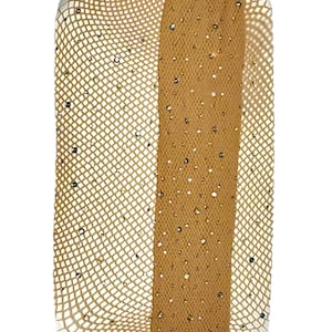 Diamanté Embellished Beige | Espresso, Fishnet Pantyhose Curve-Clinging Tights, Coquette Beige