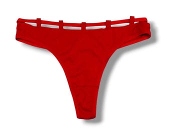 Perizoma Y2K con spalline a coda di balena / Lingerie vintage anni 2000, mai indossata / Regalo