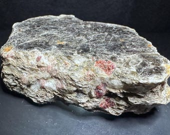 Natural Garnet Crystal Formation in Layered Mica 3.13” | Raw Garnet Mica Stone | Crystal Collections