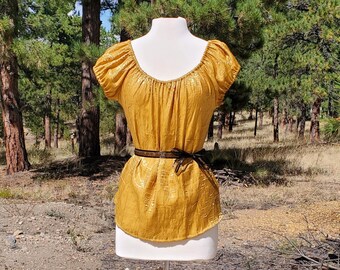 Willow Blouse, Size S - Gold Shimmer