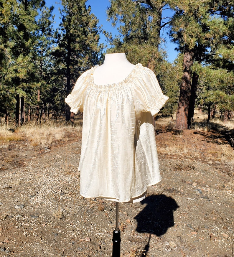 Cora Blouse, Size XS Ivory Shimmer image 5