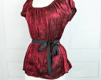 Willow Chemise, Size L - Burgundy Shimmer