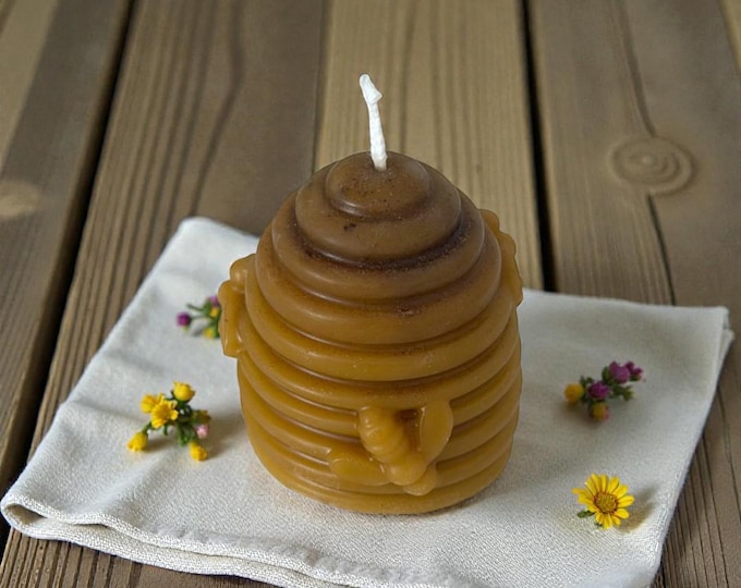 Beeswax Old Beehive Candle – Handmade, Natural, Decorative Candle for Home