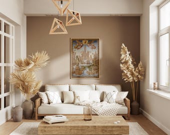 Allegorical New York City Art Print | Mythological NYC Wall Art | Classical Fantasy Metropolis Poster |