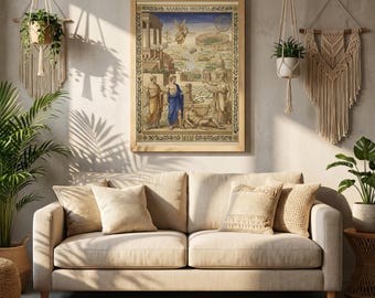 Alabama Olympia Historical Art Print, Vintage State Mural Reproduction, Southern Allegorical Wall