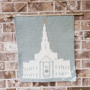 Pattern Houston Temple Crochet Wall Hanging