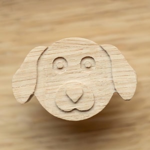 Hund Möbel Griff aus Holz für Wickeltisch und Kommode im Kinderzimmer & Babyzimmer • Kompatibel mit IKEA Hemnes - Kallax - Pax