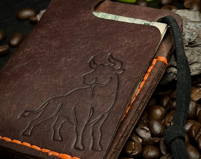 Featured listing image: "The Wanderer" Wallet in Full-Grain Tobacco Badalassi Carlo- Pueblo Cowhide