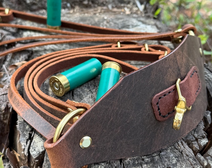 Featured listing image: "The Crockett" Water-Resistant Game Carrier in Crazy Horse Brown Buffalo Hide