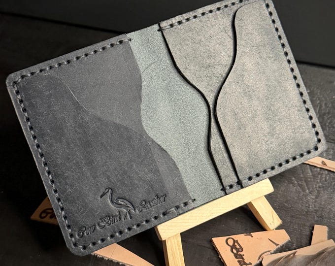 Featured listing image: Leather Wallet, Full-Grain Badalassi Carlo- Pueblo leather